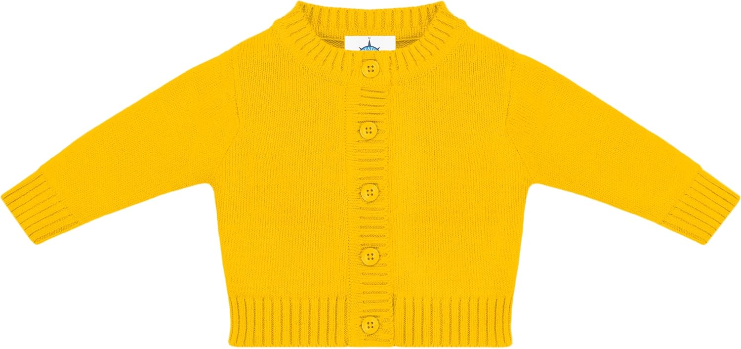 Creative Knitwear College Baby Cardigan Sweater - Long Sleeve, Multiple Colors, for Boys & Girls (0 Months - 4T)