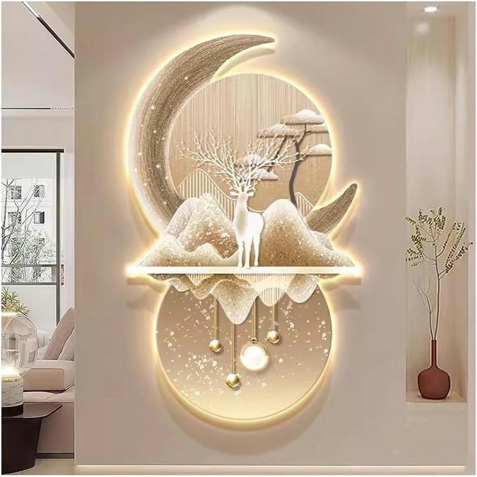 Lampe de foyer peinture décorative pour illuminer un salon trop sombre