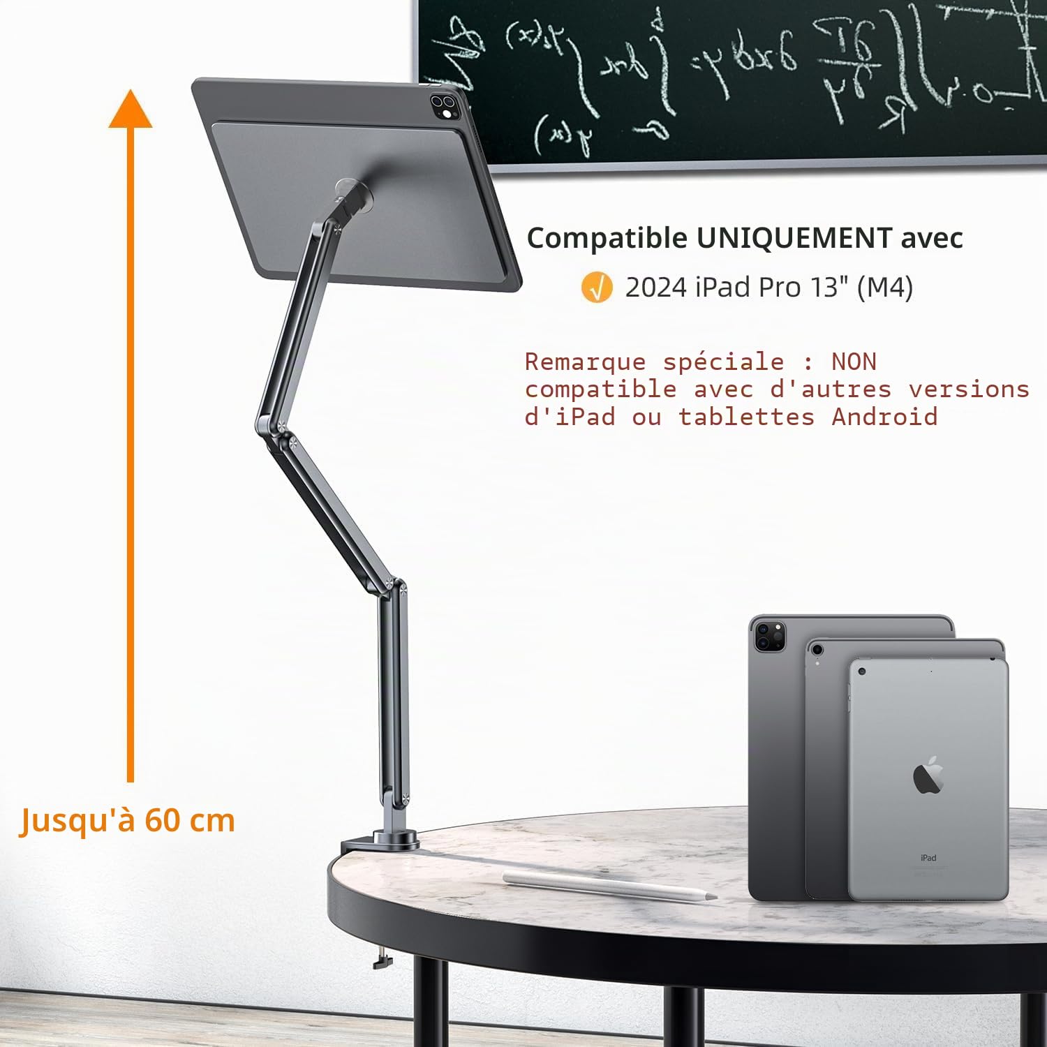 KU XIU Support Magnétique pour iPad Pro 13 M4/M5, Support Tablette Pliable pour Travailler Dessiner, Stand iPad Premium Réglable Compatible avec Pro 13 M4/M5