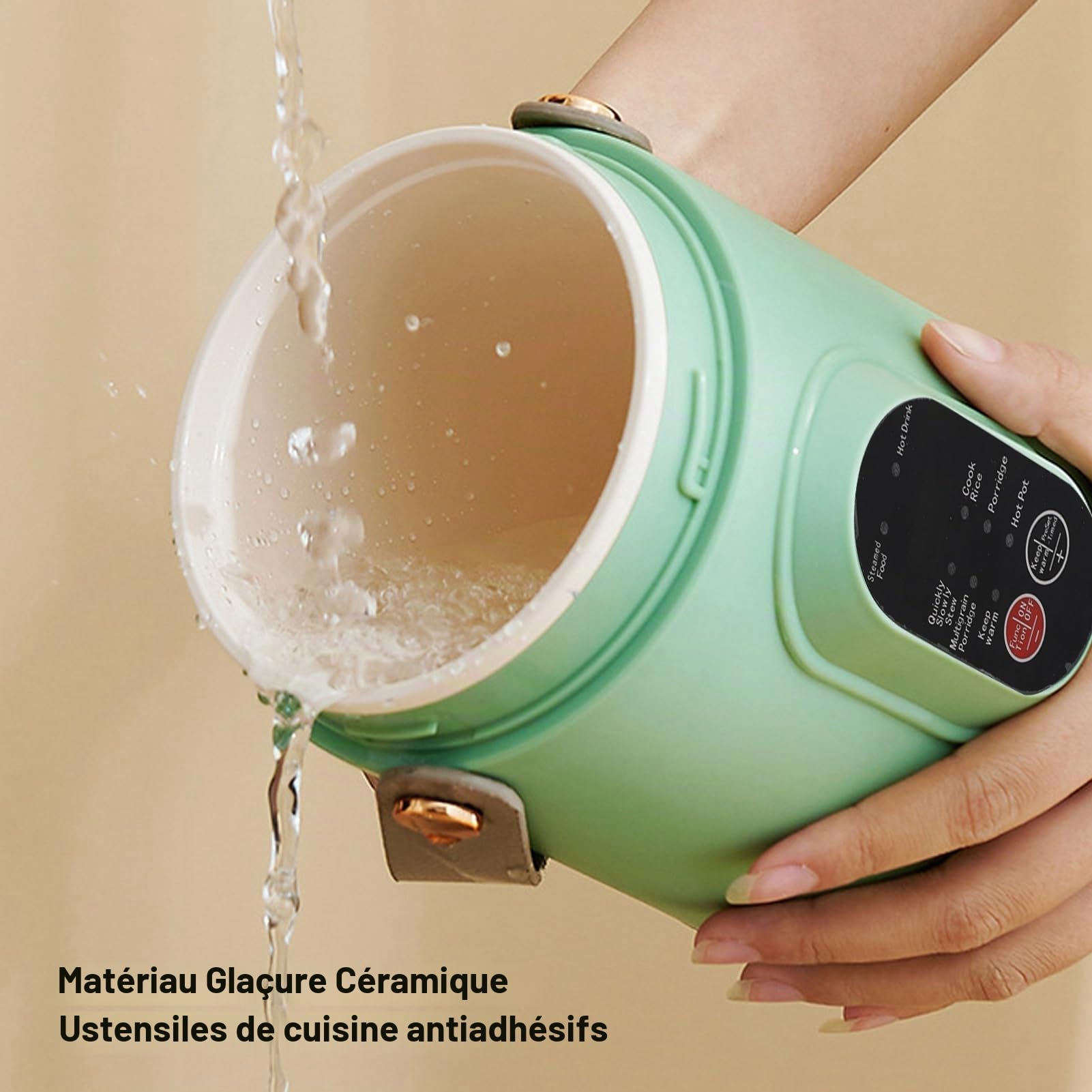Marmite électrique Multifonctionnelle, Bouilloire électrique 500 W, Marmite Portable pour Nouilles, Bouillie, Soupe, Riz, Flocons D'avoine, avec Poignée, pour Femmes au Foyer