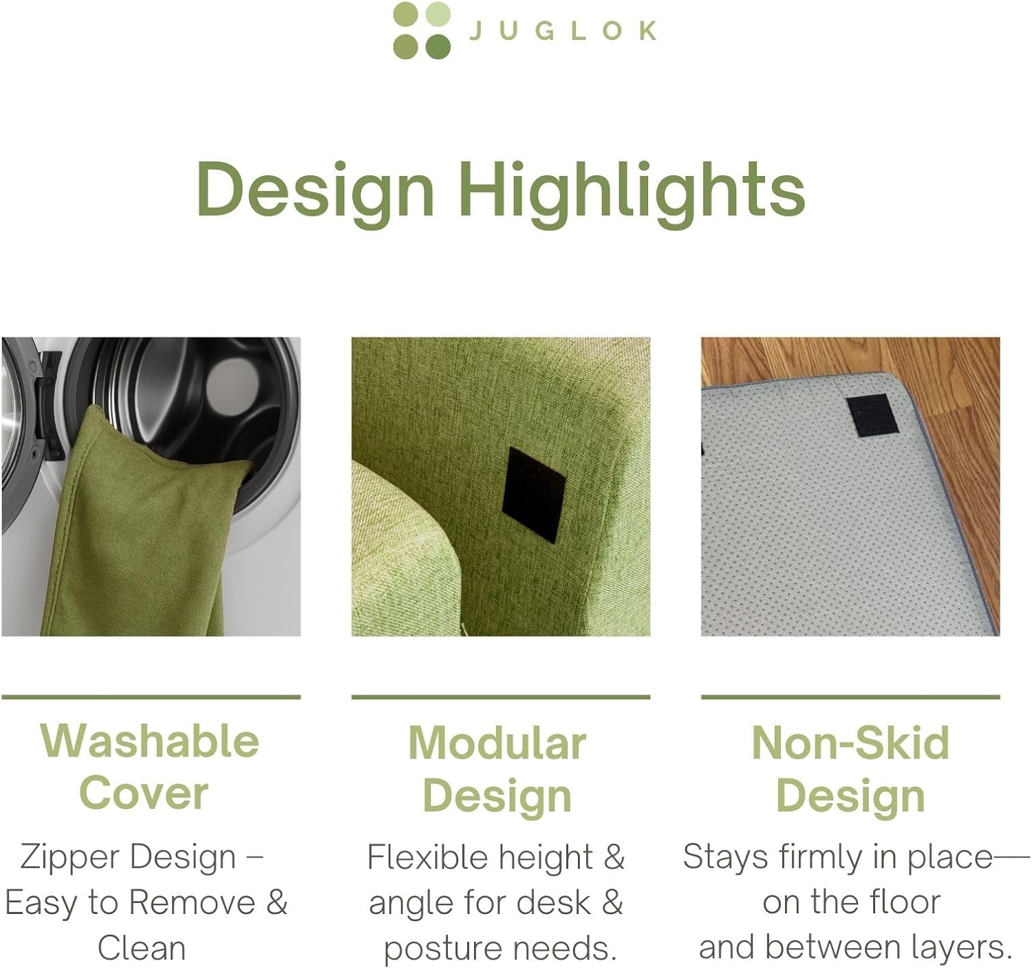 Avocado Adjustable Foot Rest for Under Desk at Work – Ergonomic Linen Memory Foam Footrest Pillow with Breathable Washable Cover, DIY Height Adjustment for Office Chair, Gaming, Home & Travel Use