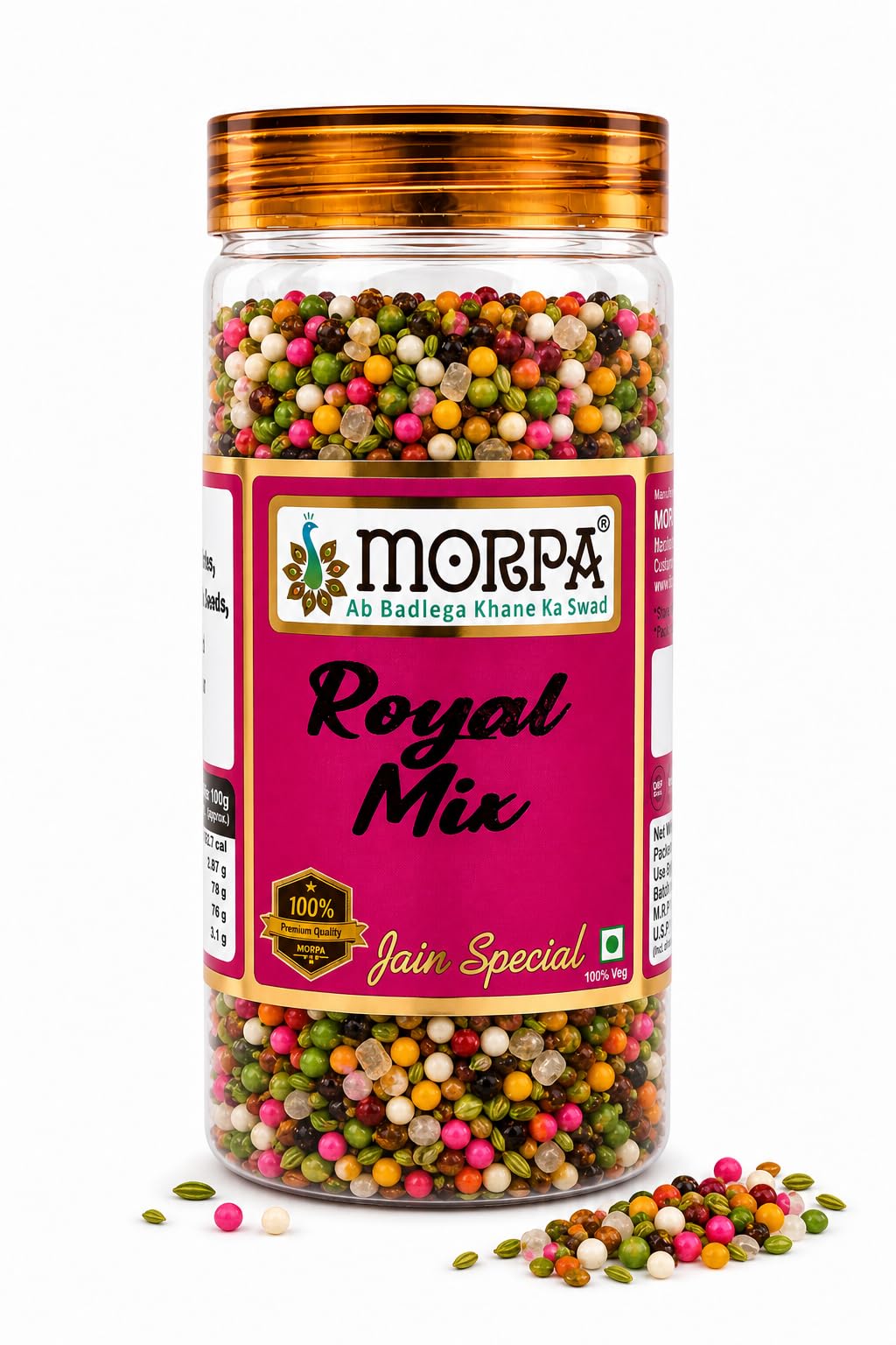 Morpa Roya Mix Mukhwas Mouth Freshener Premium Jain Special Saunf Mix with Fennel Seeds, Sweet Coated Saunf and Traditional Ingredients After Meal Refreshment 200g Pack
