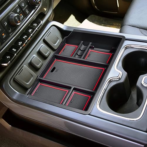 Miniatura 9 de EDBETOS Bandeja organizadora de consola central compatible con Chevy SilveradoGMC Sierra 1500 2014-2018 accesorios 2015-2019 SilveradoSierra