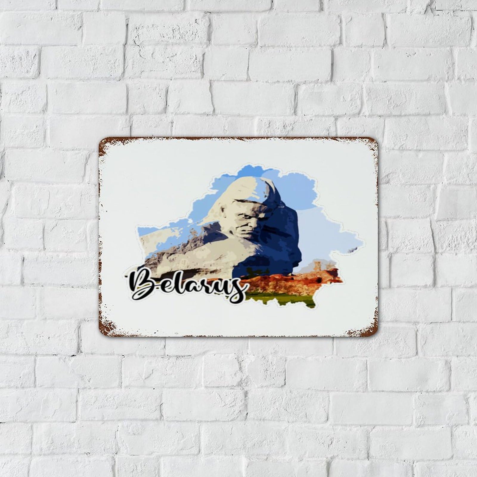 Targa In Metallo Vintage Bielorussia 'It's In My DNA' – Cartello Decorativo Con Impronta, 20x30 Cm Per Casa, Cucina O Garage