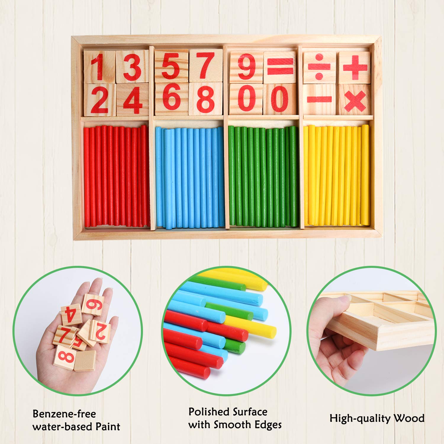 Cubos Mathlink Juego De Matemáticas Montessori Bloques Y Palos