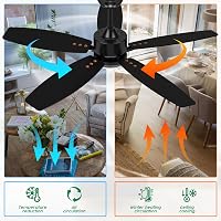 Mefine 106cm Mennyezeti Ventilátor Világítással, Távirányító, Fa Színű, Állítható Színhőmérséklet és Sebesség 6