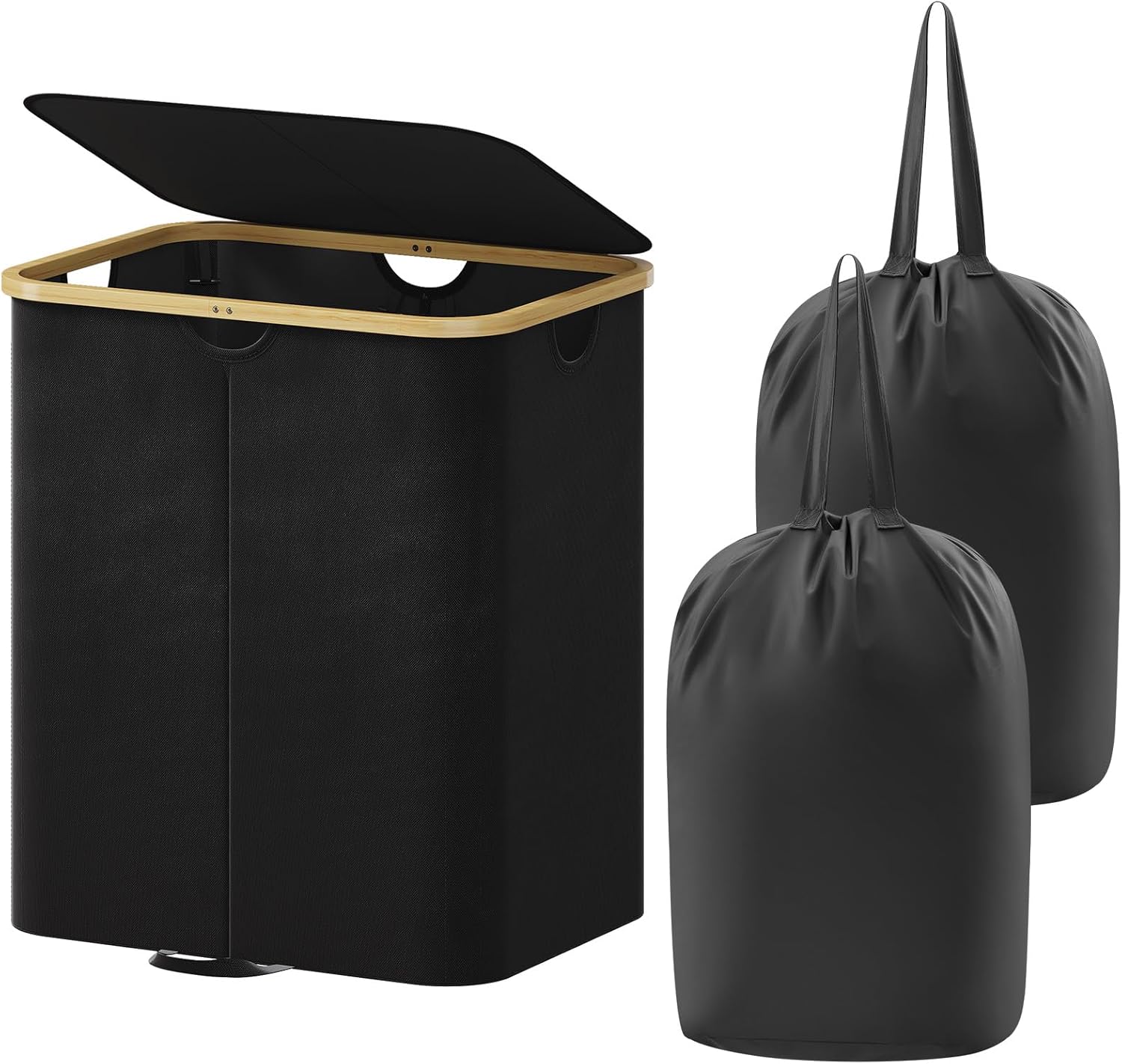 Lifewit 120L Laundry Basket with Lid, Clothes Hampers for Laundry with