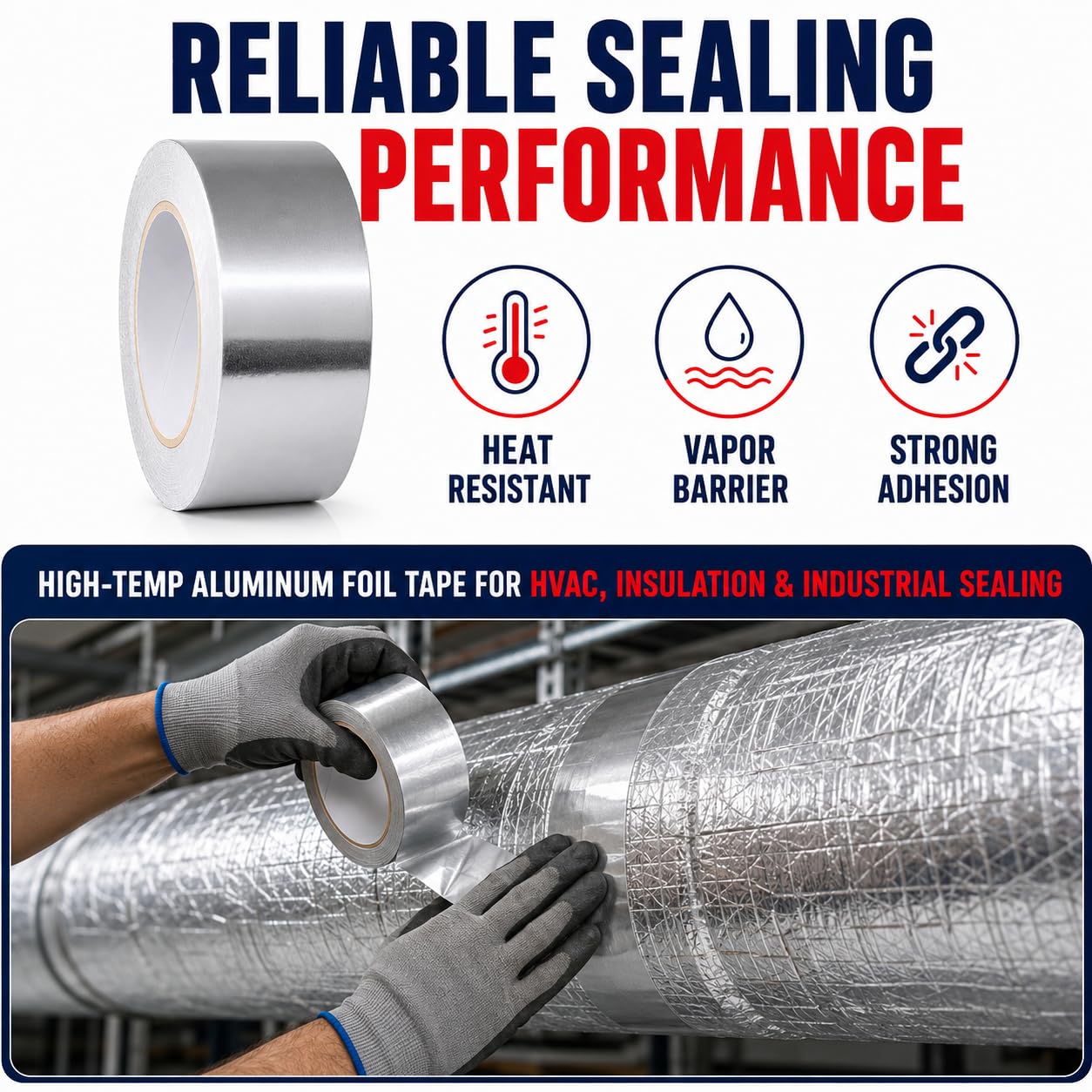 t.r.u. af-20r calor Shield cinta de papel de aluminio resistente: 50 yds. (2mil)