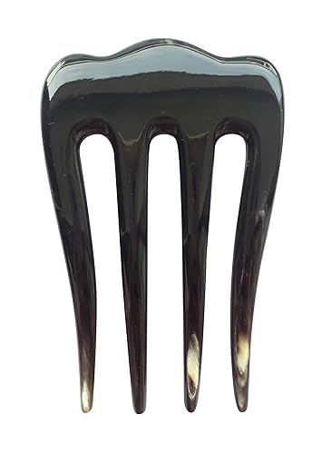 Miniatura 2 de Marycrafts Horno Buffalo Horn 4 Prongs - Negro - Accesorio para el cabello para mujer