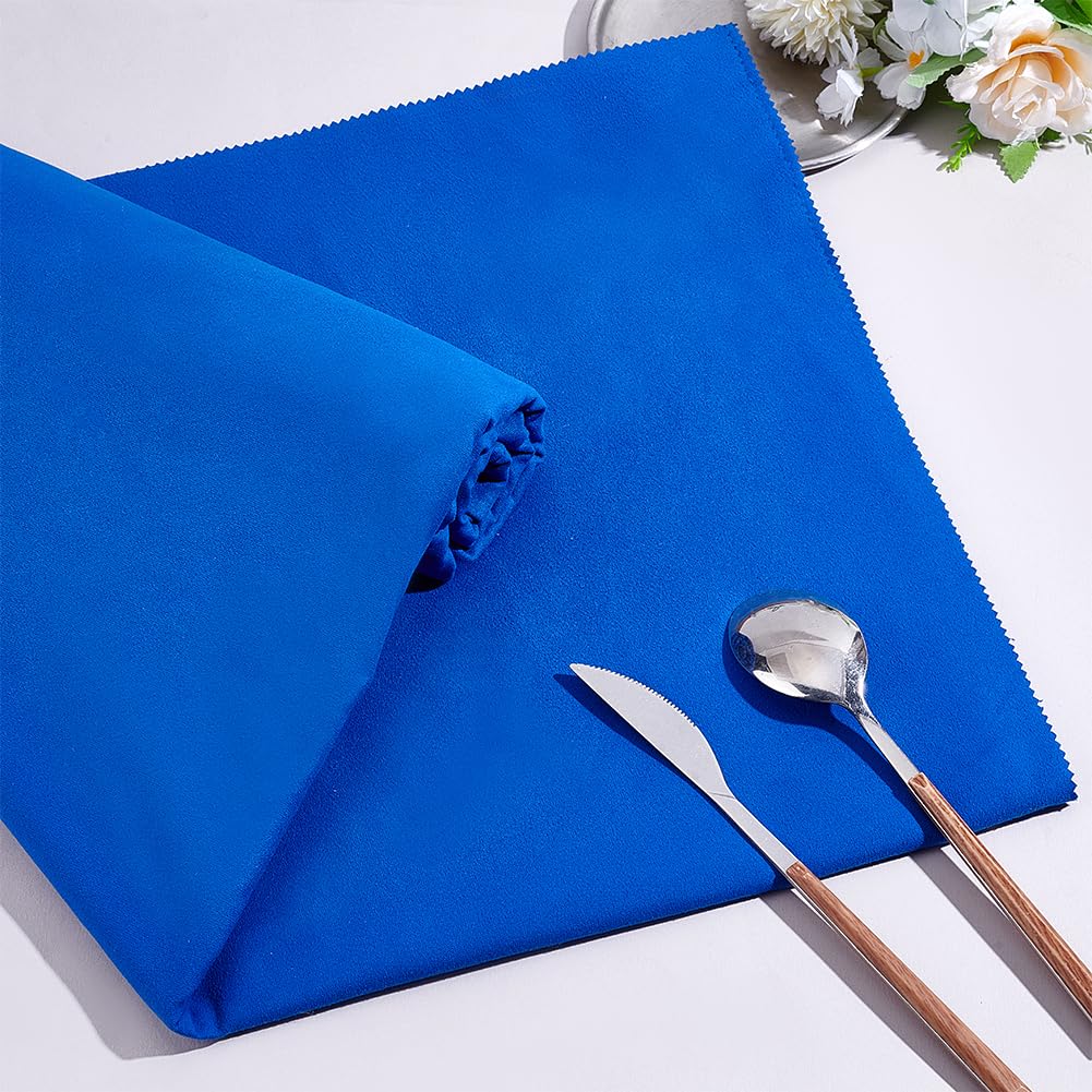 PH PandaHall Paño de plata antideslustre de 6.5 pies antideslustre, paño azul antideslustre, paño de pulido de plata de lujo, paño de limpieza de joyas, paño de pulido para almacenamiento de cubiertos