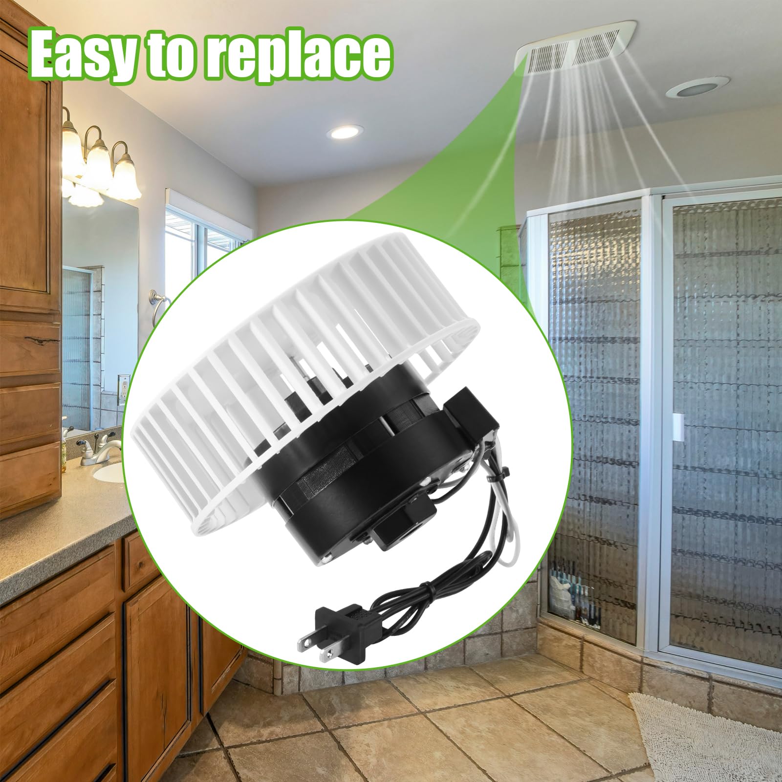 8662 Bathroom Fan Motor Replacement - Blower Wheel Replacement