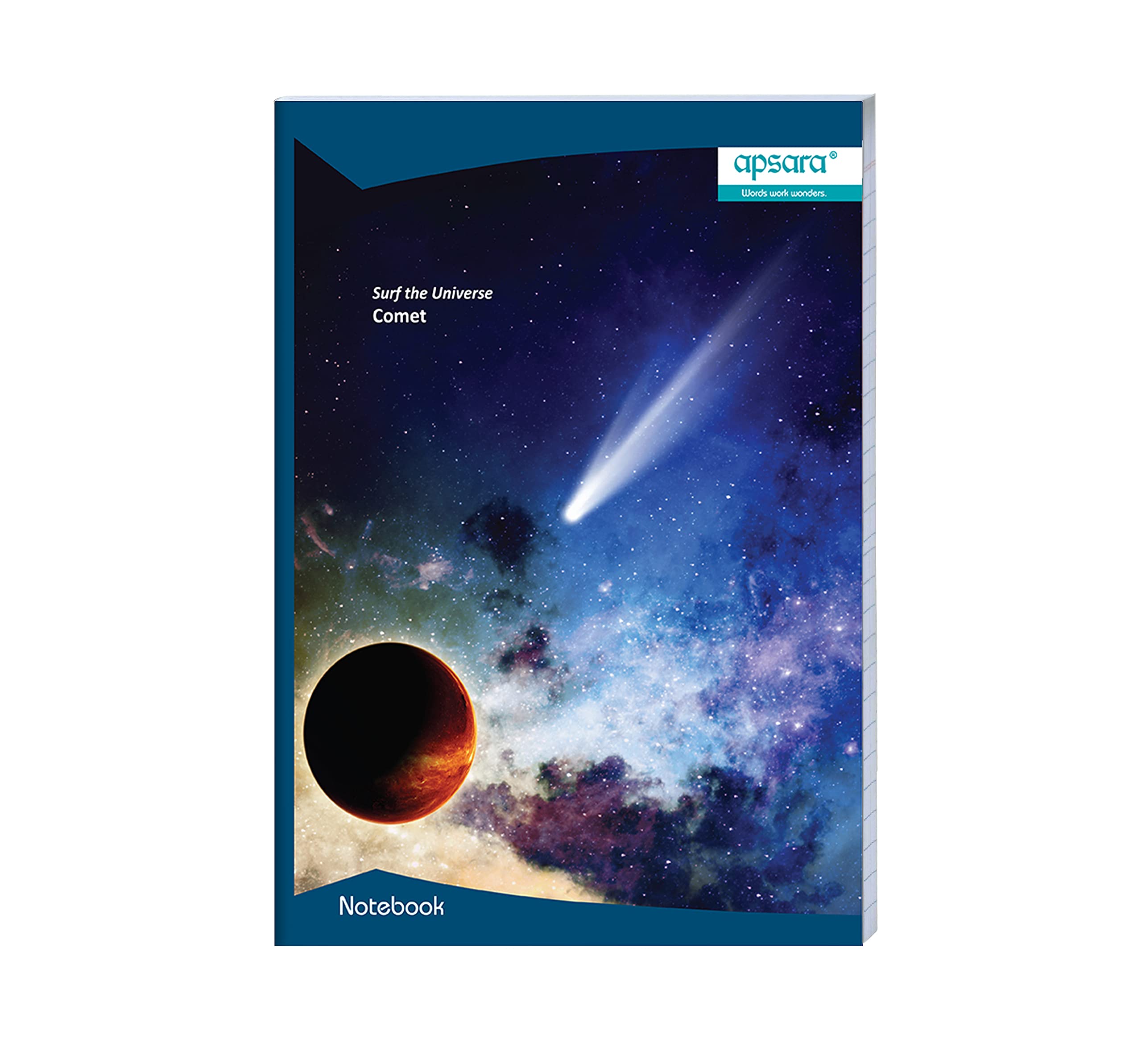 Apsara A4 Size Long Notebook | 29.7 CM x 21 CM Approx - Pages 240 | Single Line Notebook | GSM 56 | Use for School,College Student & Professionals | Covers May Differ | Pack of 6 Books 2