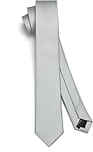 HISDERN Men's Tie Slim Plain Silk Ties for Men Classic Formal Elegant Tie Wedding Party Business Tie 6 cm