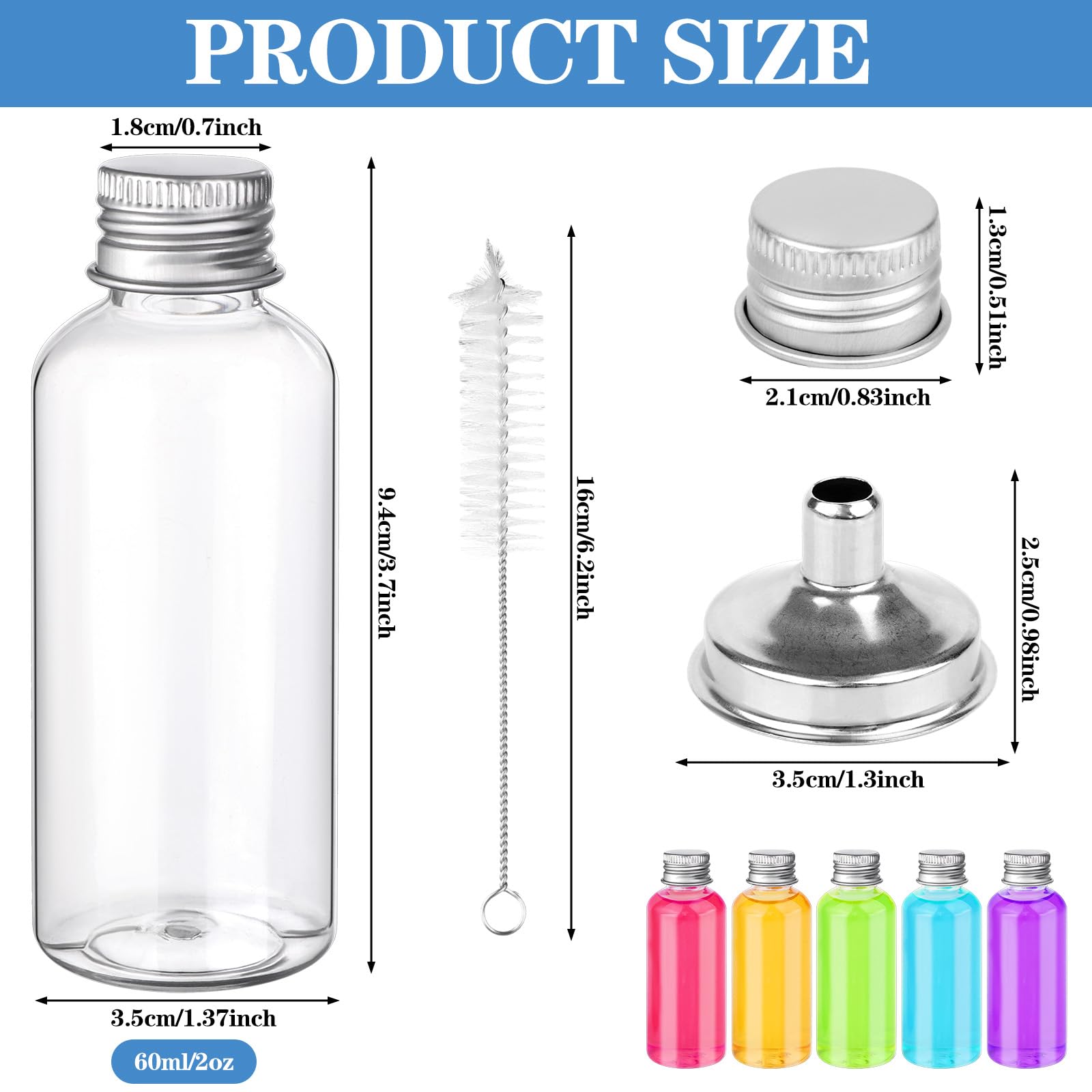 Mini Bouteilles Jus FORYNXHWIN Lot De 10 - 118ml Plastique Alimentaire Avec Accessoires