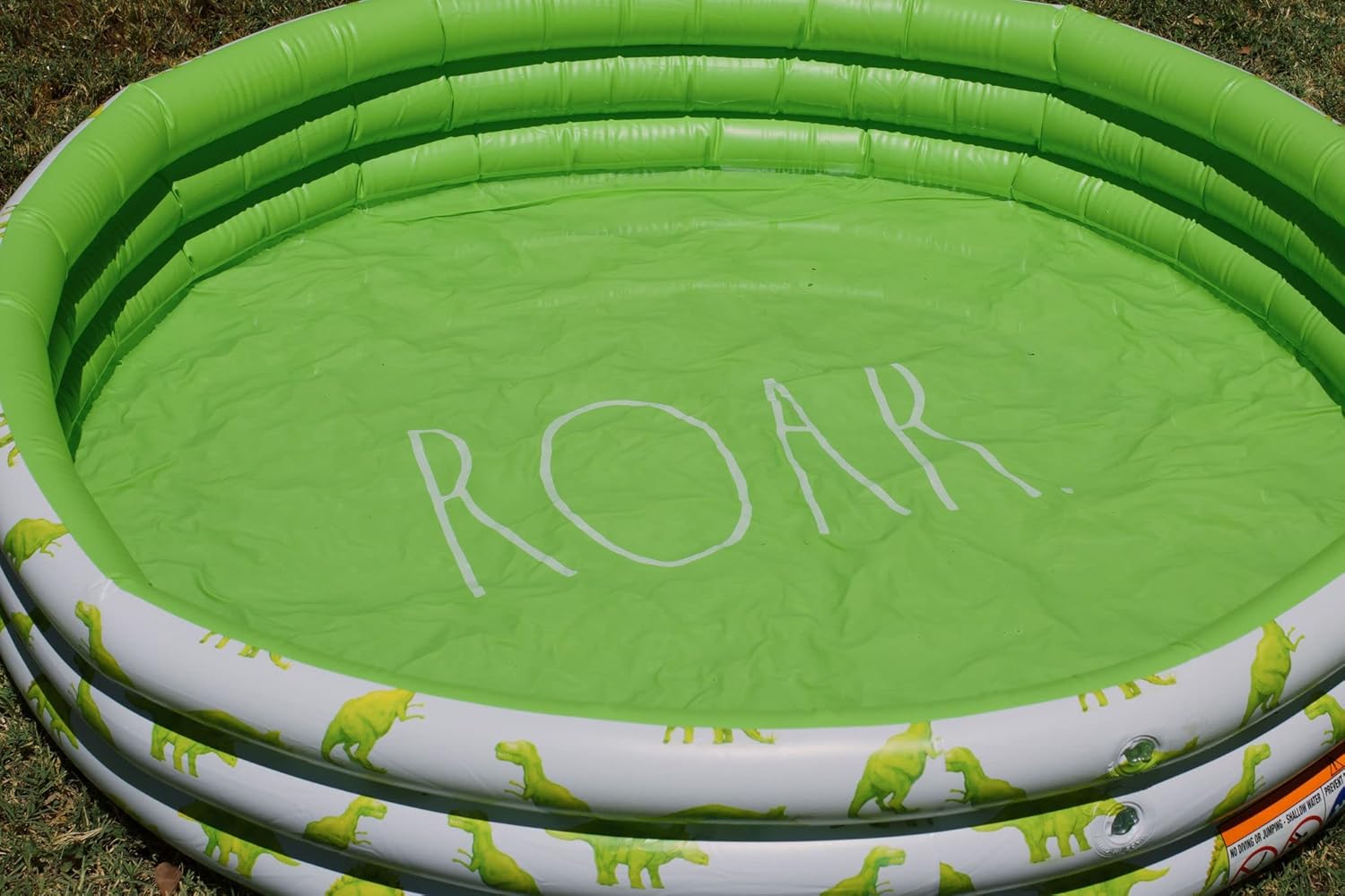 Rae Dunn x CocoNut Float Mini Pool with Dinosaur Graphics - Roar! Inflatable Swimming Pool for Kids - Great Splash Pool for Backyard, Summer Parties & Swim Events Ages 5+