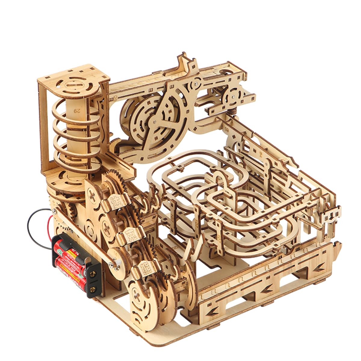 Photo 1 of Adult 3D Wooden Spiral Walkway Marble Run Assembly Kit, DIY Mechanical Model Building Set, Educational STEM Puzzle Desktop Toy, Birthday Gift for Teens Aged 14 and up, All-new Upgraded Deluxe Edition