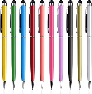 Stylus Pens for Touch Screens, Stylus Pen 10-Pack High Precision Capacitive 2 in 1 Stylus Ballpoint Stylists Pens Universal for iPhone iPad Tablet Laptop Kindle Samsung Galaxy All Touch Screens Device