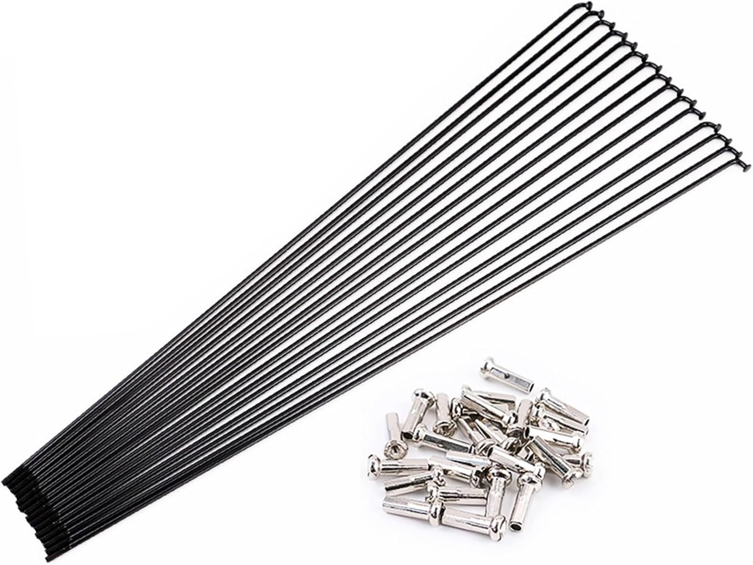 14G 2.0mm Bicycle Spokes With Nipples 75mm-214mm Stainless Steel MTB E-Bike Replacement Parts 36Pcs(80mm)