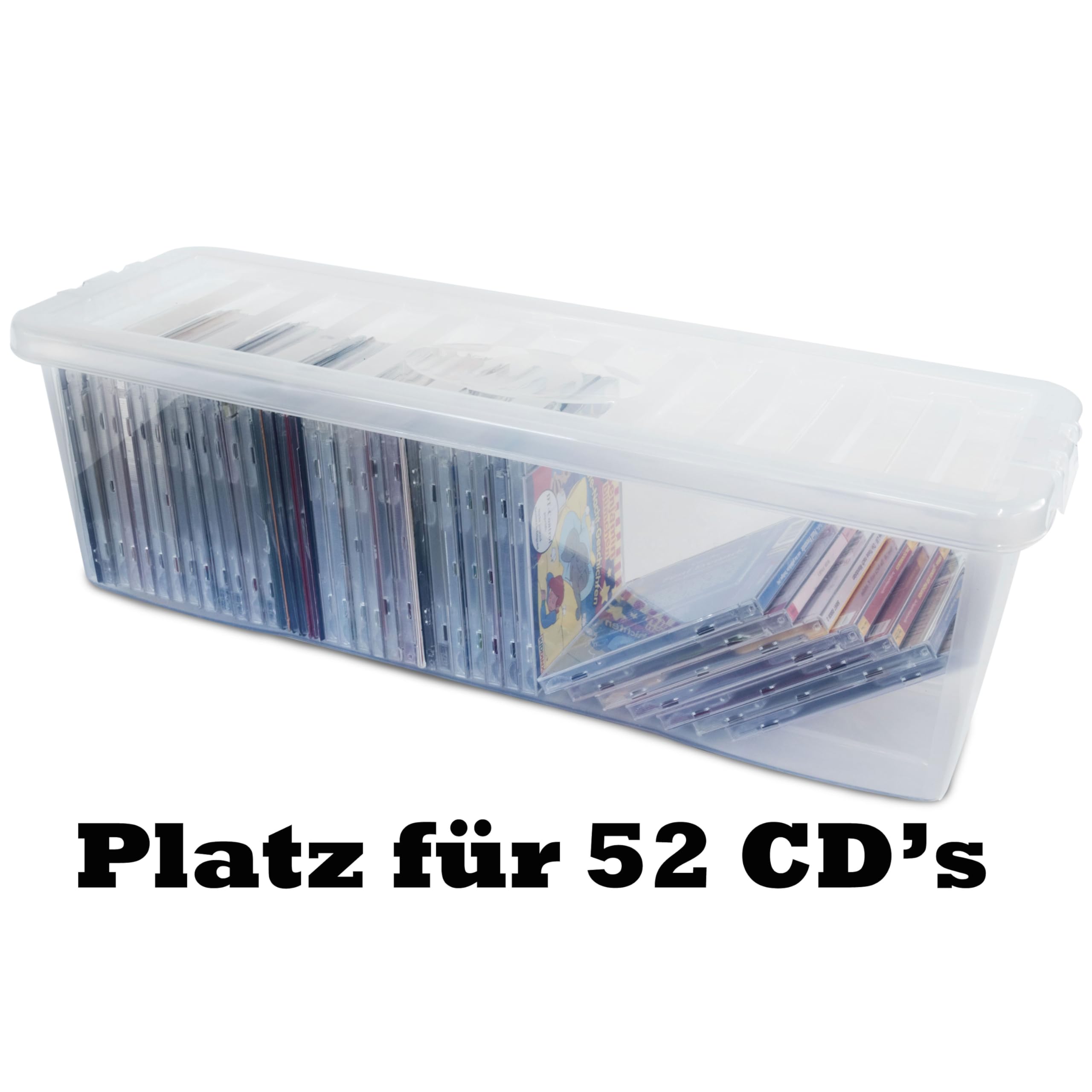 Caja almacenaje tapa 18cm alto 6 unidades 52 cada 60x20x18cm transparente