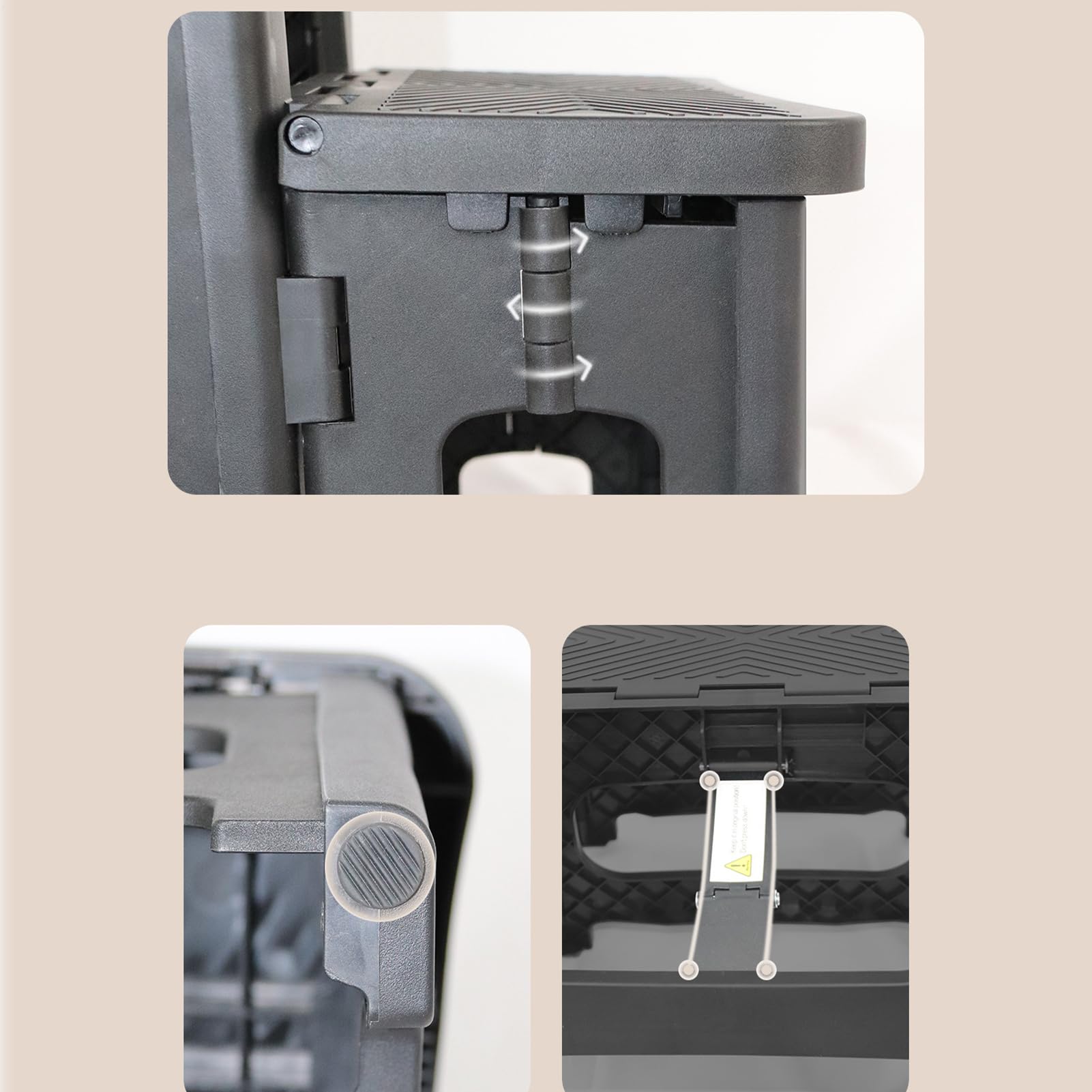 Taburete Escalón Plegable Escalera De 2 Peldaños Con Pedal Ancho