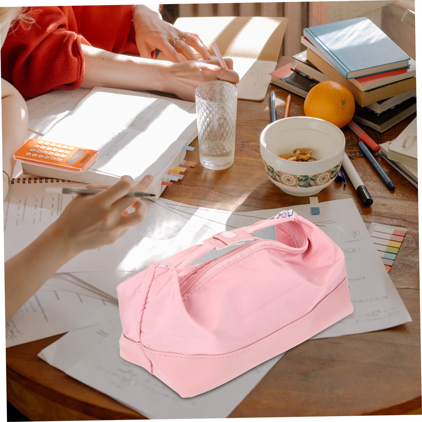 COHEALI 5pezzi Borsa Astuccio Multifunzionale Per Ragazze Astuccio Elegante Con Capacità Per Cancelleria e Trucco Delicato Per Scuola e Viaggi