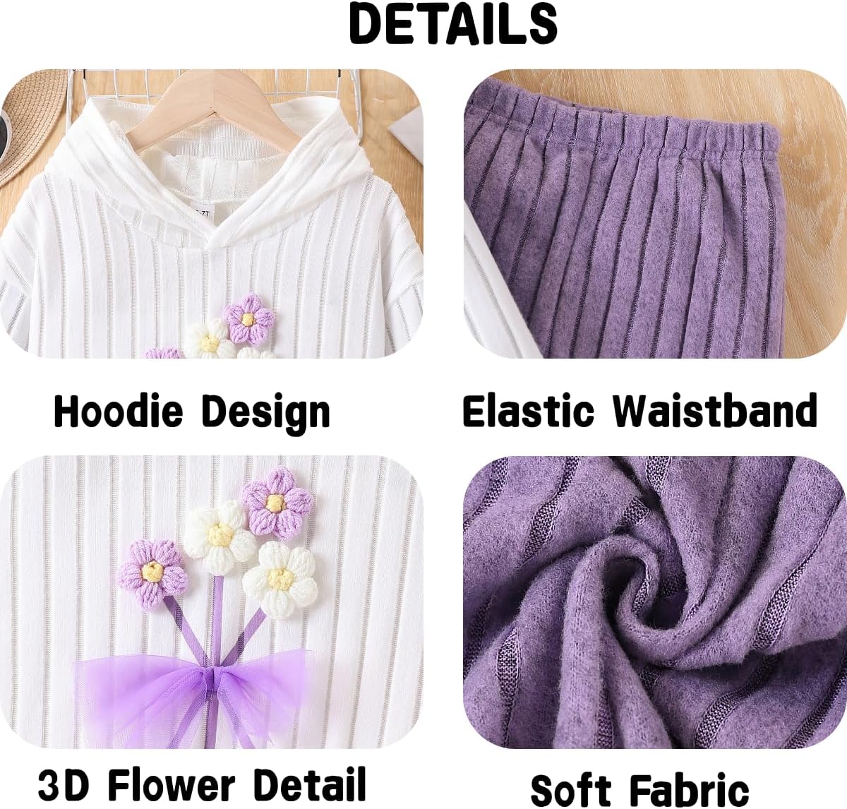 Girls Clothes Toddler Girl Outfits 2Pcs Hoodie Pullover Sweatshirt + Leggings Winter Spring Set, Size 4-12 Years - Image 6