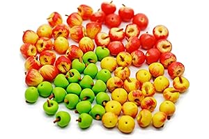 Dollhouse Miniature Tiny Apples Set of 20 Mixed Types