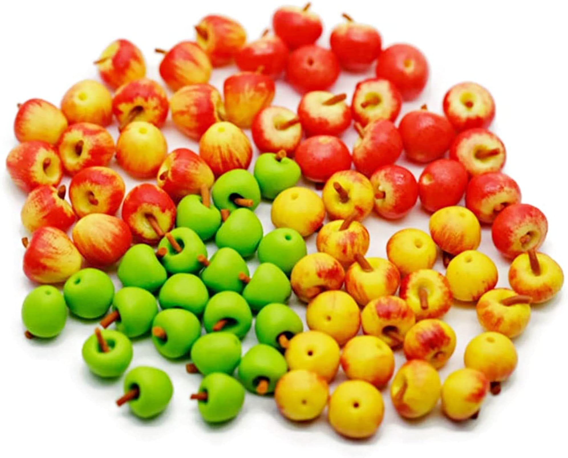 20 Mix Apple Fruit Red Green Gala Jazz Small Size 0.7 Decorative Accents – Small Display Pieces for Home Décor & Craft Styling