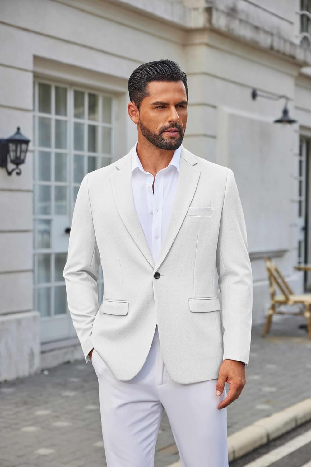 COOFANDY Men's Casual Blazer One Button Sport Coats Lightweight Suit Jacket - Image 3