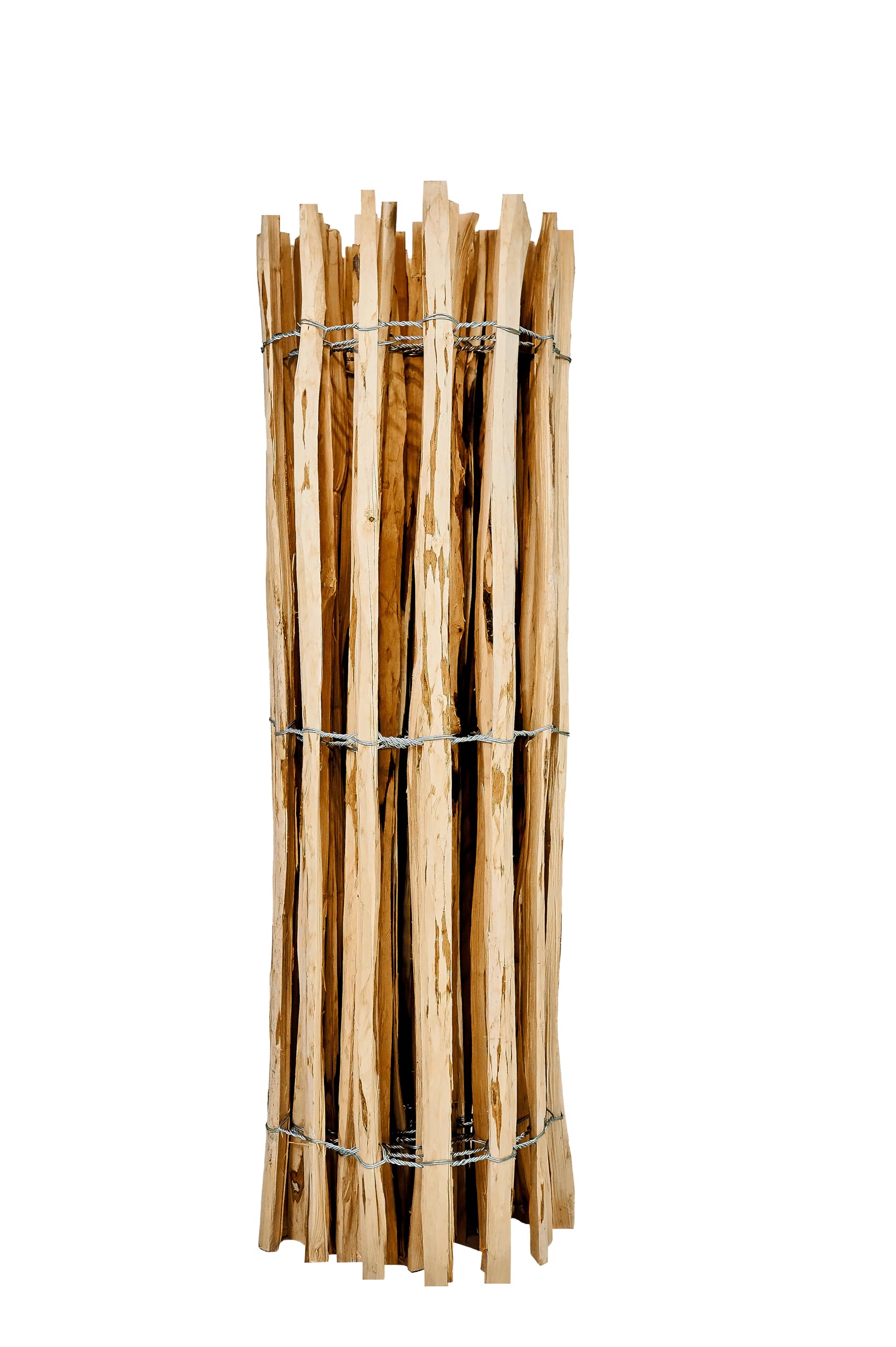 Clôture Ganivelle en Bois de Noisetier 120x500 cm - Distance entre lattes 3-5 cm - Clôture de Jardin Rustique, Brise-vue Naturel - Support pour Plantes Grimpantes