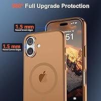 Vista 1104 de SUPFINE Funda magnética para iPhone 11 (compatible con MagSafe) (protección contra caídas de grado militar), translúcida mate a prueba de golpes