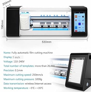 Screen Protector Film Cutting Machine,Cell Phone Protective Film Production,Mobile Phone Hydrogel Film Cutting Machine,Intelligent Cutting Size 16 Inches