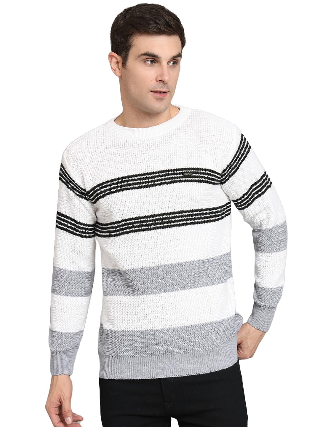 Men's Winterwear Woolen Striped Cardigans Sweaters