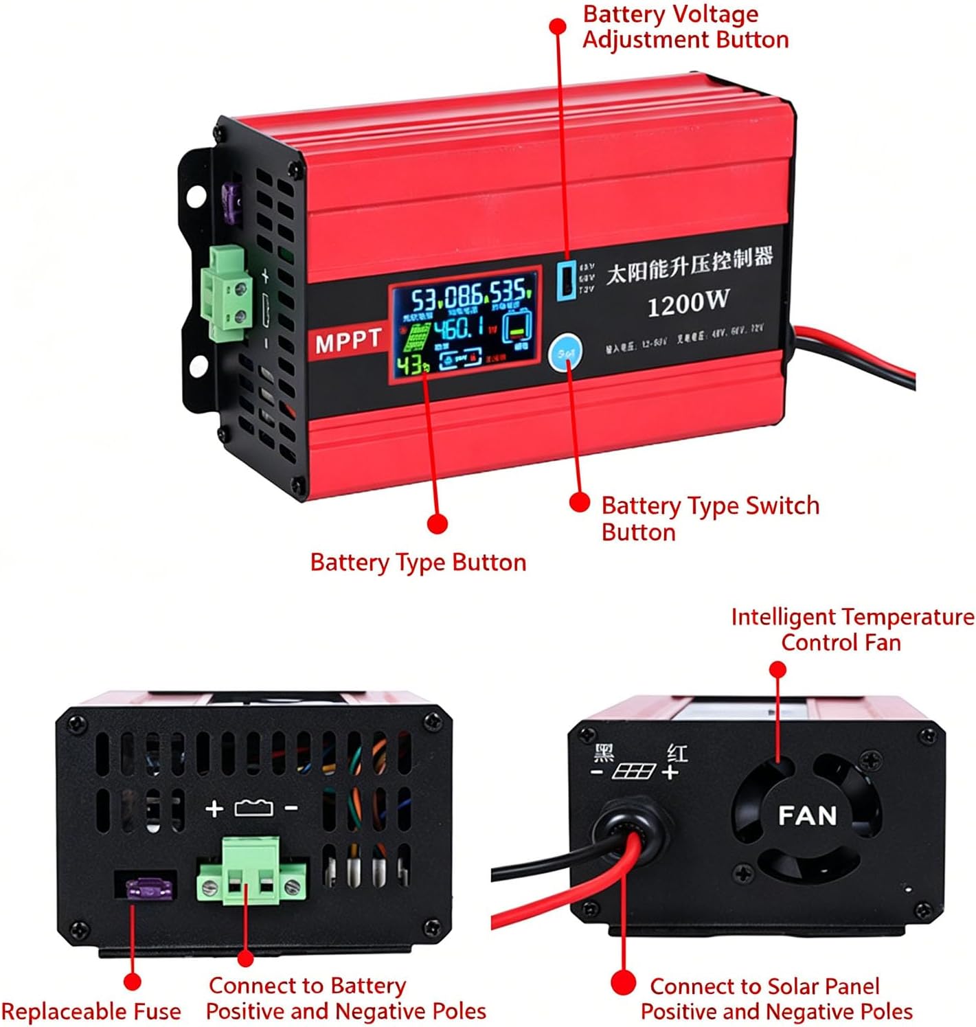 Advanced MPPT Technology Solar Unit with 98% Conversion Efficiency and Intelligent Home Solar Arrangement Device