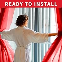 Vista 133 de Sapphire Home - Paneles de cortina (2 unidades), cortinas translúcidas de 54” x 84” (108” de ancho en total), paneles de gasa para dormitorio, sala