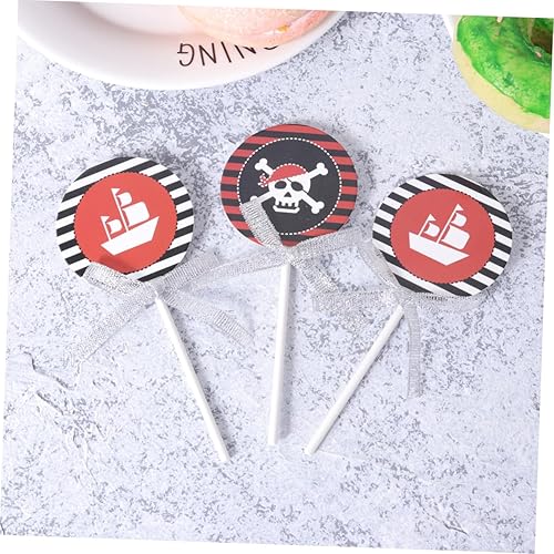 Miniatura 6 de Abaodam 40 pcs pirate Party Favors cake cocktail picks Sandwich picks halloween Food Picks cake decor Birthday cupcake toppers halloween Cake Pick