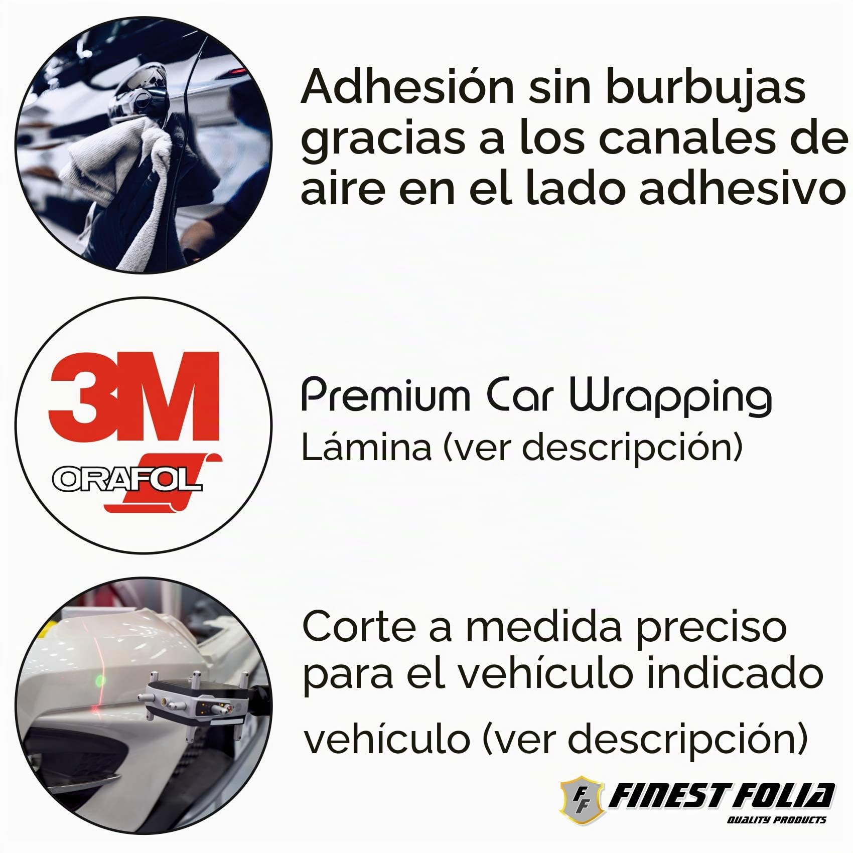 Finest Folia Pegatina Espada de Spoiler Lámina Autoadhesivo para Alerón Frontal Decoración para el Coche D068