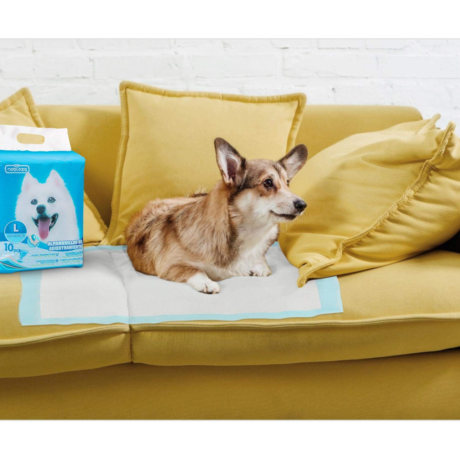 Nobleza - 100 x Empapadores Perros Alfombrilla higiénica de Entrenamiento para Perros. Ultraabsorbente 90cm*60cm