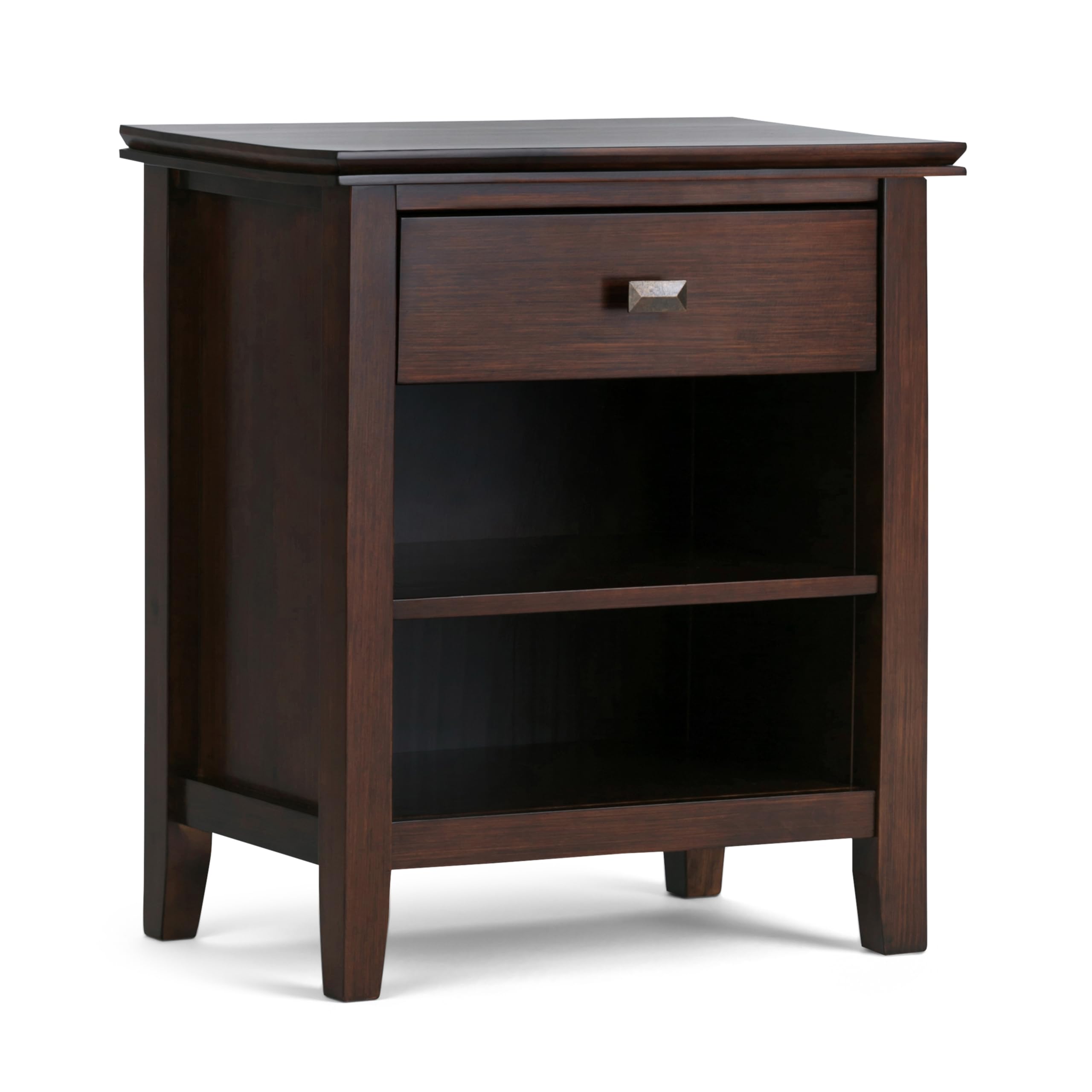 SIMPLIHOME Artisan Bedside Table in Russet Brown