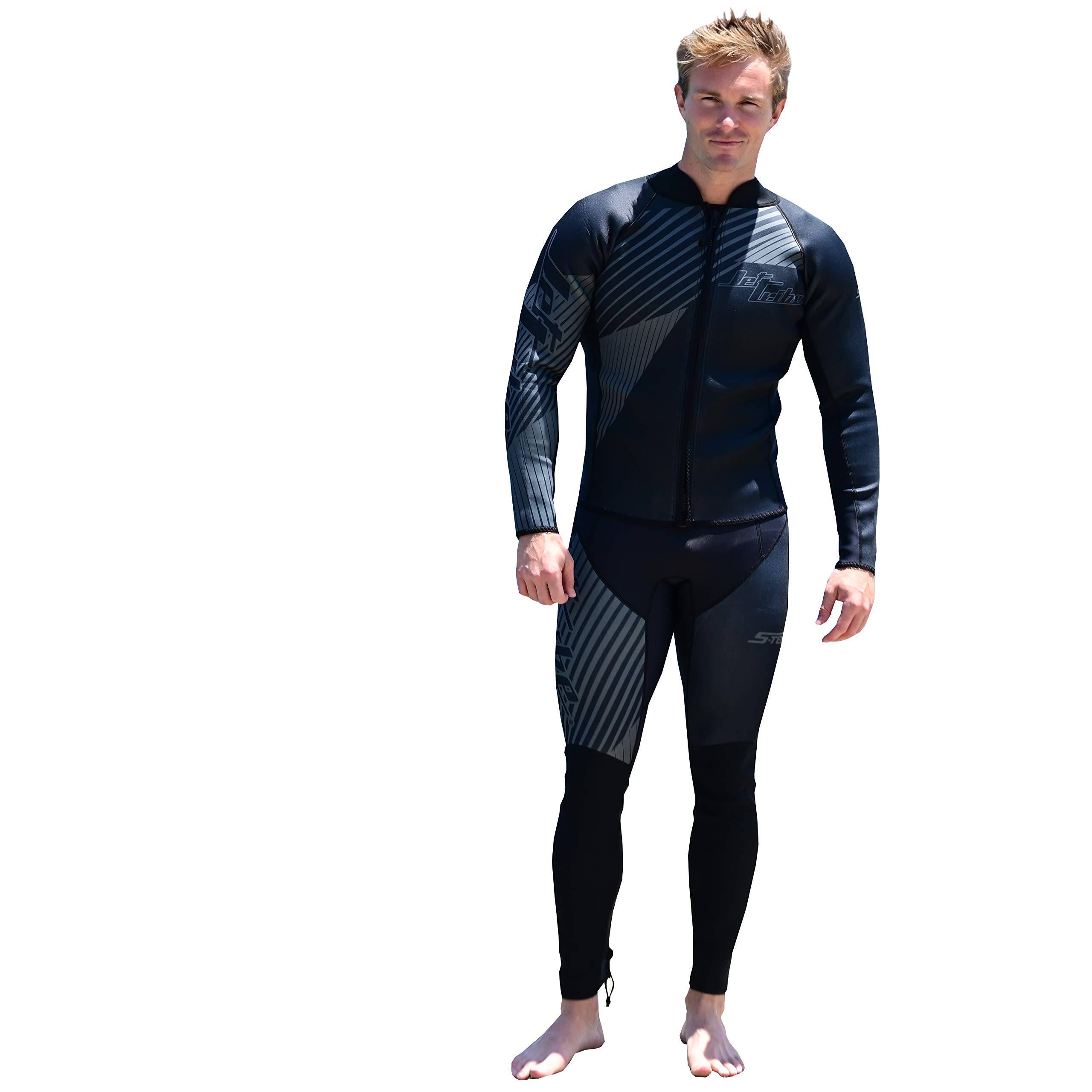 Neoprene Jet Ski Wetsuit | Jettribe Hyper Series | 2 Piece Set | 2.5mm Sleeveless John & Jacket | Reinforced Knee Panels