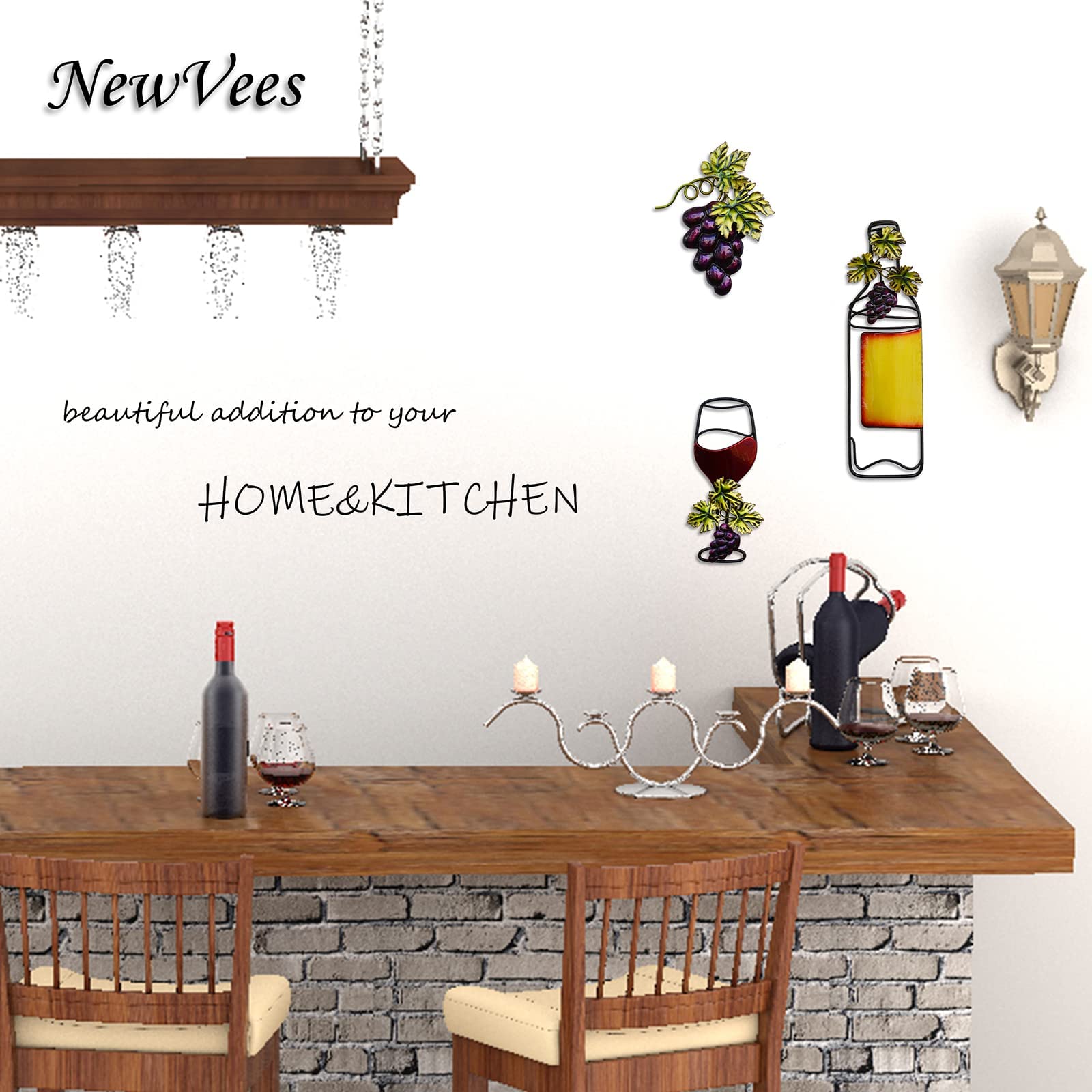 Kitchen Wall Decor With Bottles