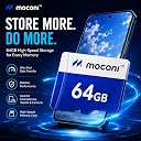 Moconi™ Memory Card with SD Adapter, Grade U-3/A1/V30 Class 10, Up to 70 Mbps Reading & 150 Mbps Writing Speed with High Performance of Data Transfer (64, GB) (64, GB) gallery image