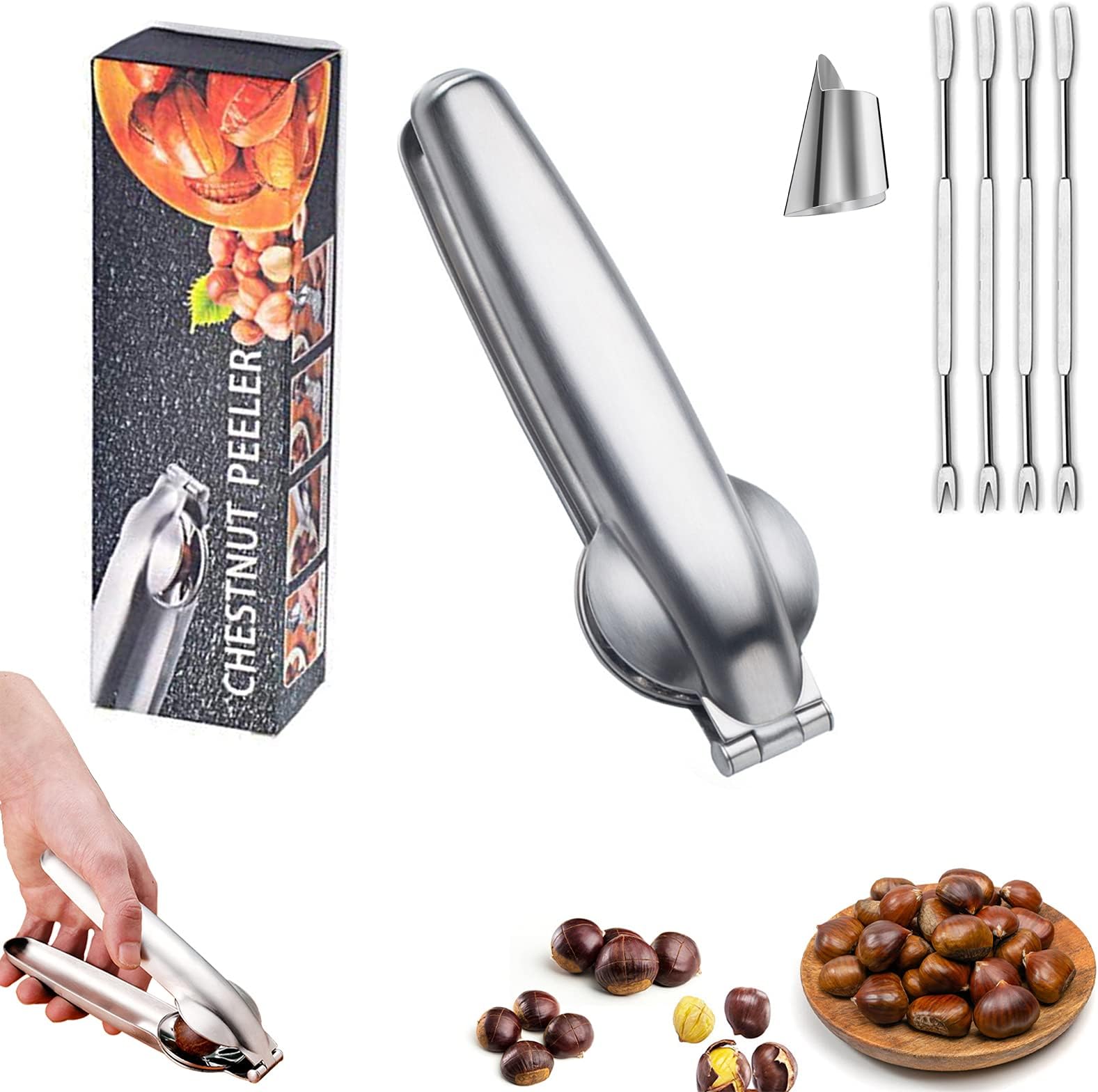 Nutcracker Chestnut Clip Nut Cracker Sheller Walnut Chestnut Opener Protable Nutcracker Chestnut Clip