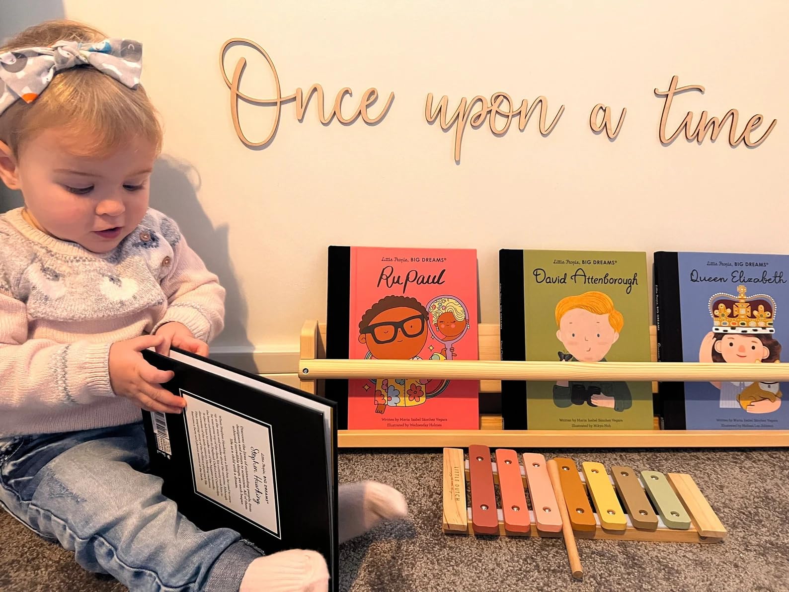 Once Upon A Time Wandschild - Holzdeko Für Leseecke & Kinderzimmer