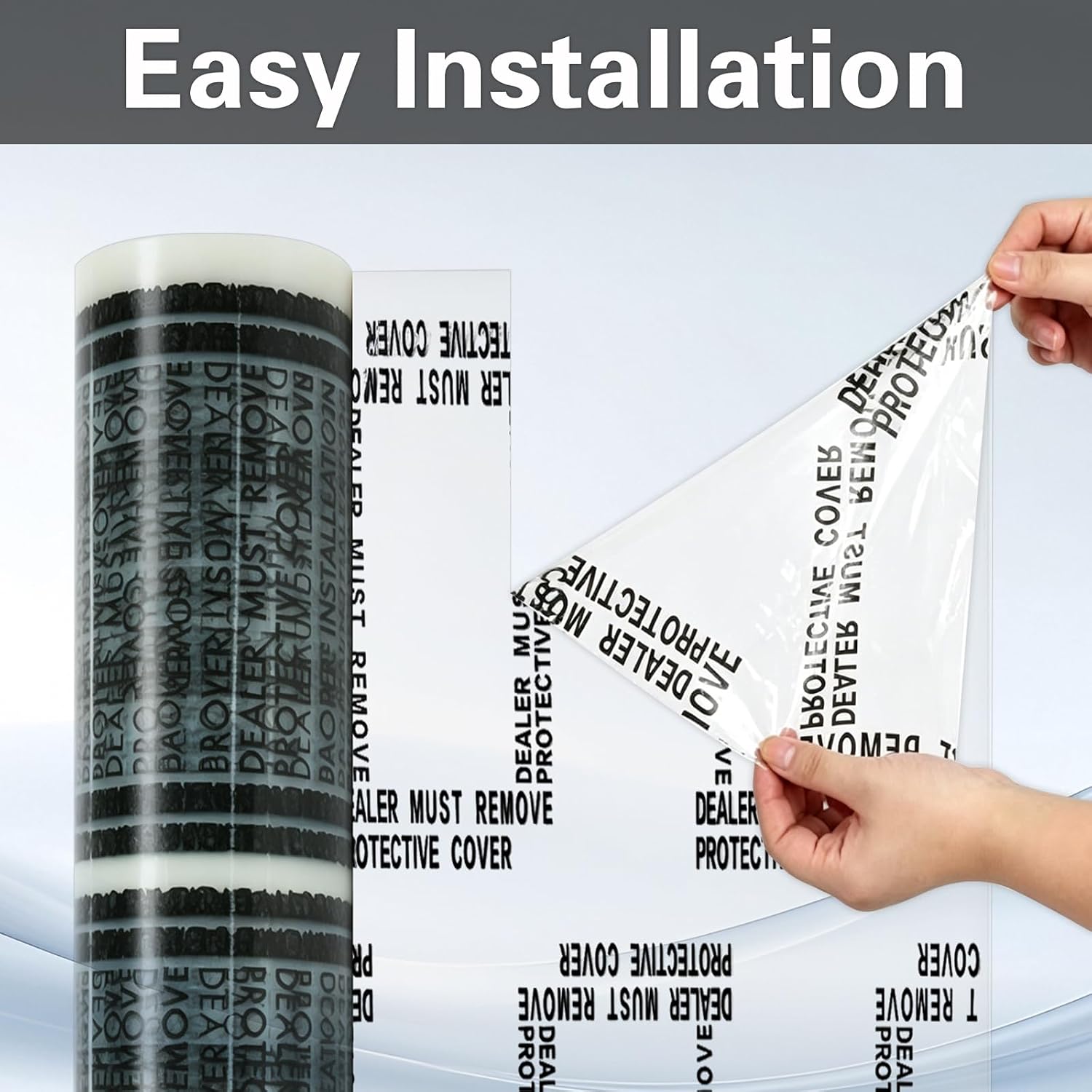 24" x200' Auto Adhesive Plastic Floor Mat Carpet Protection Film Cover Sheets Floor Mat for Car Stairs Floor
