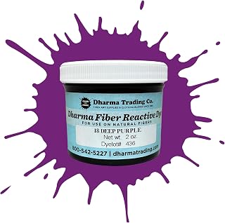 Dharma Fiber Reactive Procion Dye - #1 for Tie-Dye & Ice Dye. Vibrant, Permanent Colors Trusted Since 1969 (Deep Purple PR18, 2 oz.)