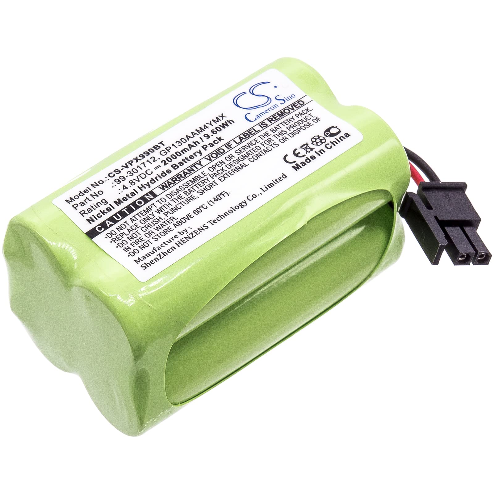 TechtekBattery 2000mAh compatible with [Visonic] PowerMaster 10, PowerMaster 10 PG2 Control Panel, PowerMax 99-301712 Control Panel, Powermax Express, PowerMaxExpress Alarm replace FBA