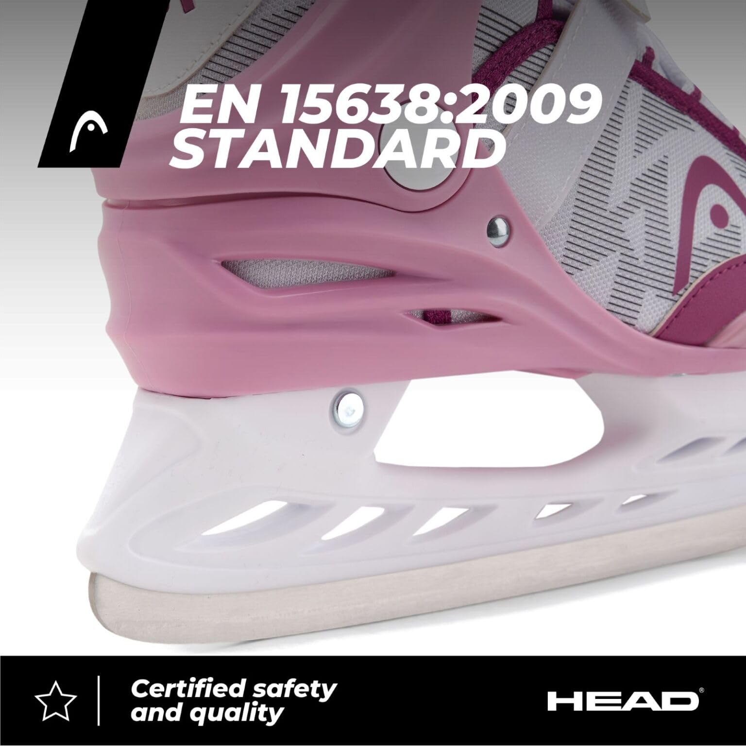 Head Icebreaker Patines casuales para principiantes y avanzados, deslizadores de acero inoxidable, hebillas y cierres de (rosa, 38)