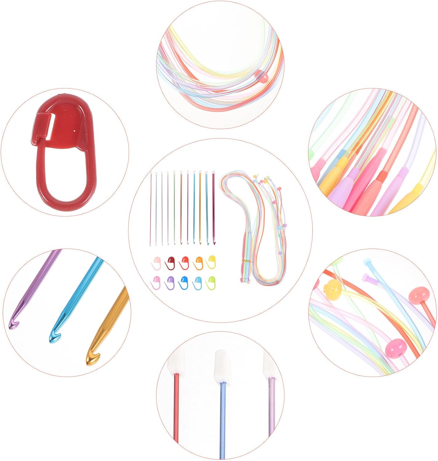 Crochet Hooks Set for Handicrafts, Comfortable Grip, Plastic