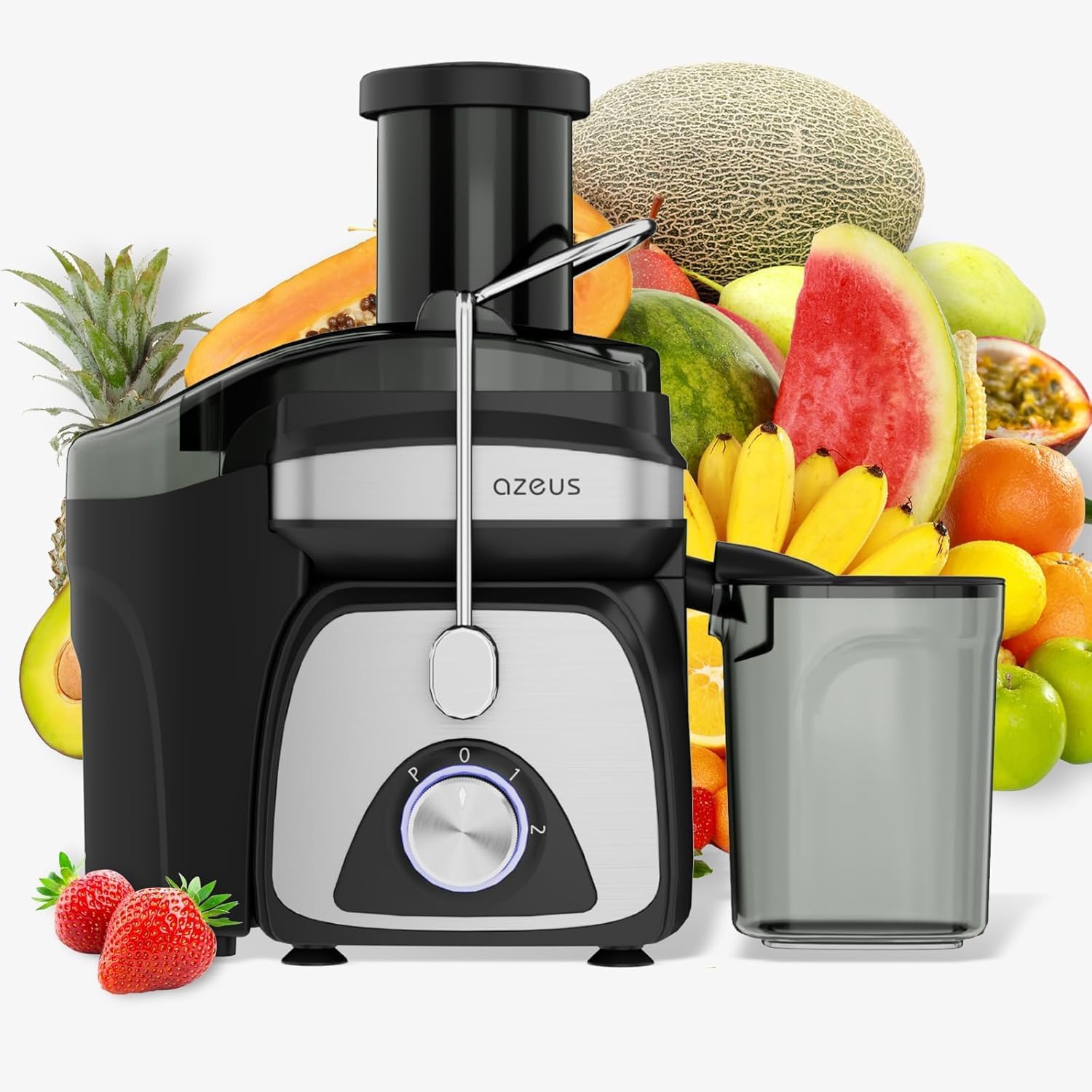AZEUS Centrifugal Juicer Machine | High-Yield Juice Extractor with Titanium Blades & Easy Clean Design